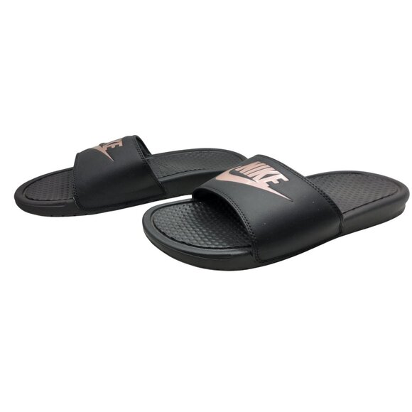 Nike Oiginals Womens Benassi Blush Color Slide On Sandals - Picture 4 of 6